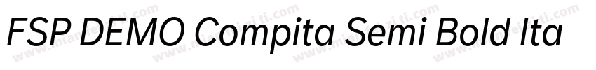 FSP DEMO Compita Semi Bold Italic字体转换